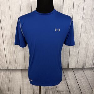 Under Armour Men's XL Blue Fitted HeatGear Short Sleeve Crewneck T-Shirt